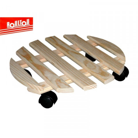 Support roulant design multi-usage rond en bois de pain - roultou