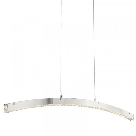 Suspension 23w clover, en chrome et cristal