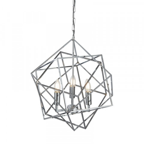 Suspension 3 ampoules cube, chrome