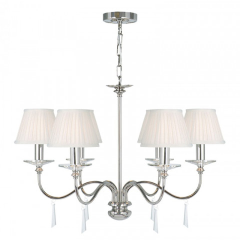 Suspension finsbury park, nickel poli, 6 ampoules, sans abat-jour
