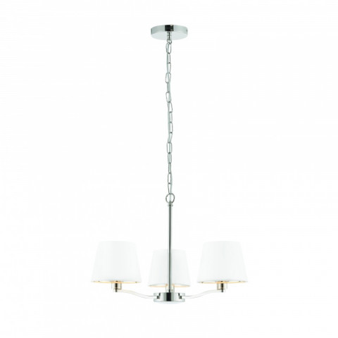 Suspension harvey, nickel, 3 abat-jour