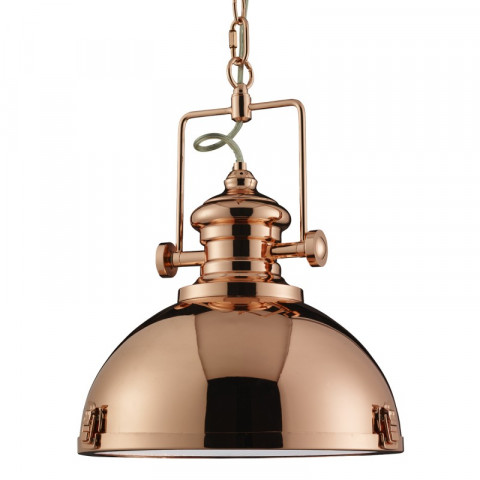 Suspension industrial pendant, en cuivre et acrylique