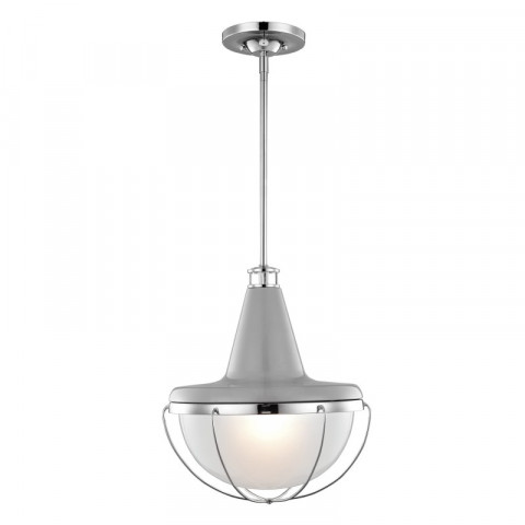 Suspension livinstone, nickel poli et verre, grand