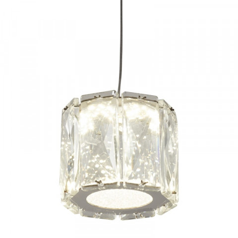 Suspension maxim, chrome et verre, 1 ampoule