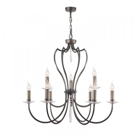 Suspension pimlico, bronze foncé, 9 ampoules