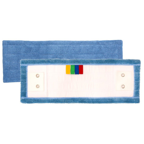 Frange microfibre bleue 40 cm microfibres bleue ,poches + languettes - tam 809 - le lavage - tampel