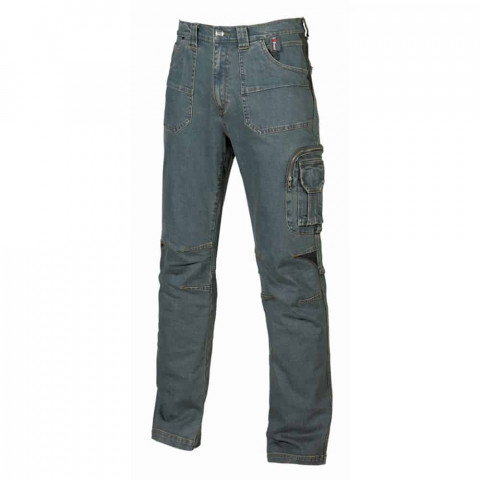 Pantalon jeans de travail traffic stretch - st071 - Bleu - Taille au choix