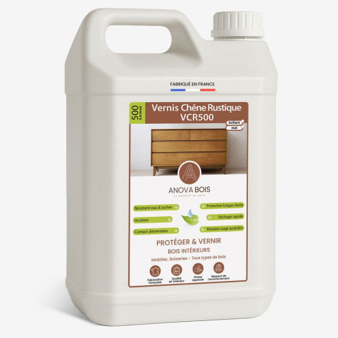Vernis Chêne Rustique VCR500 - Mat ou Brillant AnovaBois - Conditionnement au choix