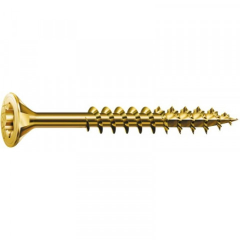Vis à bois aggloméré tête fraisée empreinte torx acier zingué bichromaté partiellement filetées yellox, ø 5 mm, longueur 30 mm,