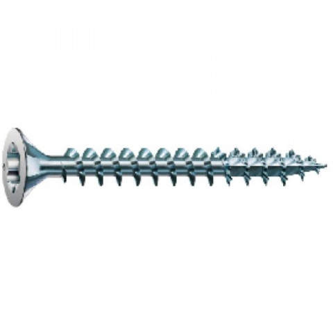 Vis à bois aggloméré tête fraisée empreinte torx acier zingué blanc entièrement filetées wirox, ø 3 mm, longueur 25 mm, boîte de