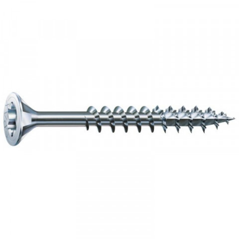 Vis à bois aggloméré tête fraisée empreinte torx acier zingué blanc partiellement filetées wirox, ø 3,5 mm, longueur 50 mm, boît