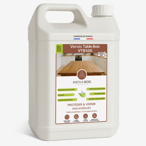 Vernis Table Bois VTB500 - Mat ou Brillant AnovaBois - Conditionnement au choix