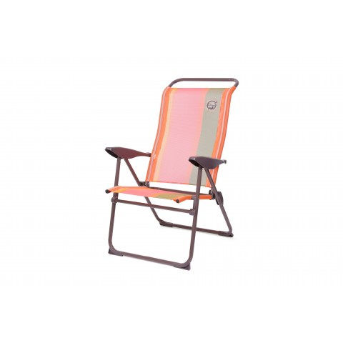 Lot de 2 fauteuils de camping 5 positions - structure pliable - Couleur au choix