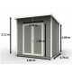 Abri de jardin en bois peint gris 3,16 m2 - skur3 gris 