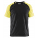 T-shirt bicolore  35151030 T-shirt bicolore Noir/Jaune fluo
