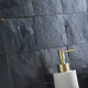 Véritable zellige marocain - noir métal 10x10 cm (au m²) 