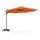 Parasol déporté - rond - diamètre 300 cm - inclinable et pivotant - Couleur au choix Orange