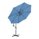 Parasol déporté - rond - diamètre 300 cm - inclinable - Couleur au choix Bleu