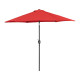 Parasol de terrasse hexagonal diamètre 270 cm inclinable - Couleur au choix Rouge