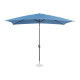 Grand parasol de jardin rectangulaire 200 x 300 cm inclinable - Couleur au choix Bleu