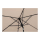 Parasol de terrasse hexagonal diamètre 270 cm inclinable - Couleur au choix 