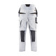 Pantalon Peintre +stretch avec poches flottantes Blanc/Gris-Foncé 10961330 - Taille au choix 