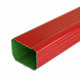 Tube de descente aluminium rectangulaire 60 x 80 mm longueur 3 mètres coloris au choix Rouge-Carmin