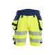 Short stretch 4D Haute-Visibilité avec poches flottantes détachables 11201648 - Couleur et taille au choix Jaune-fluo-marine
