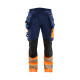 Pantalon stretch 4D haute-visibilité avec poches flottantes détachables 11251648 - Couleur et taille au choix Marine-Orange-fluo