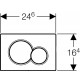 Plaque de déclenchement double touche sigma 01 satinox, compatible bâti sigma duofix up 320 et 720 réf. 115.770.gm.5 