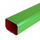 Tube de descente aluminium rectangulaire 60 x 80 mm longueur 2 mètres coloris au choix Vert-Mousse
