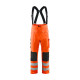 Pantalon pluie à bretelles haute-visibilité niveau 2 13022003 - Couleur et taille au choix Orange fluo