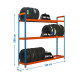 Étagère 3 niveaux 18 pneus 300kg/plateaux bleu/ orange kit autoforte 1504-3 simon rack 