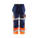 Pantalon artisan X1500 haute-visibilité avec poches flottantes 15081860 - Couleur et taille au choix Marine-Orange fluo