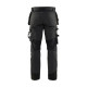Pantalon artisan stretch Gris-Foncé/Noir 15541860 - Taille au choix 