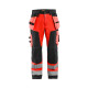 Pantalon artisan softshell haute-visibilité 15672517 - Couleur et taille au choix Rouge fluo-Noir