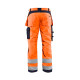 Pantalon multinormes inhérent avec poches flottantes Orange-Fluo/Marine 15891513 - Taille au choix 