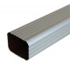 Tube de descente aluminium rectangulaire 60 x 80 mm longueur 3 mètres coloris au choix Gris-Metal