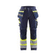 Pantalon artisan haute-visibilité stretch – Coloris au choix 17941370 Marine-Jaune fluo