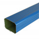 Tube de descente aluminium rectangulaire 60 x 80 mm longueur 3 mètres coloris au choix Bleu-Gentiane