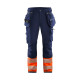 Pantalon artisan haute-visibilité stretch 4D 19931642 - Couleur et taille au choix Marine-Orange fluo