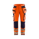 Pantalon stretch 4D haute-visibilité avec poches flottantes 19971642 - Couleur au choix Orange fluo-marine