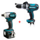 LOT MAKITA 14.4V 3Ah Li-Ion : Visseuse à chocs BDT130FRFE + Perceuse à percussion  - Sans batterie, ni chargeur -  BHP444Z - BHP444RFESP  