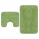 Jeu de tapis de salle de bain 2 pcs tissu - Couleur au choix Vert