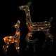 Famille de rennes de décoration acrylique 160 led - Couleur de l'éclairage au choix Multicolore