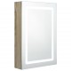 Armoire de salle de bain à miroir LED 50x13x70 cm - Couleur au choix Chêne