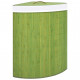 Panier à linge d'angle bambou 60 l - Couleur au choix Vert