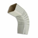 Coude frontal 75° pour gouttière aluminium 60 x 80 mm coloris au choix Blanc