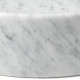 Vasque à poser ronde en véritable marbre blanc 40x10 cm 