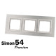 Plaque grise triple inox 
